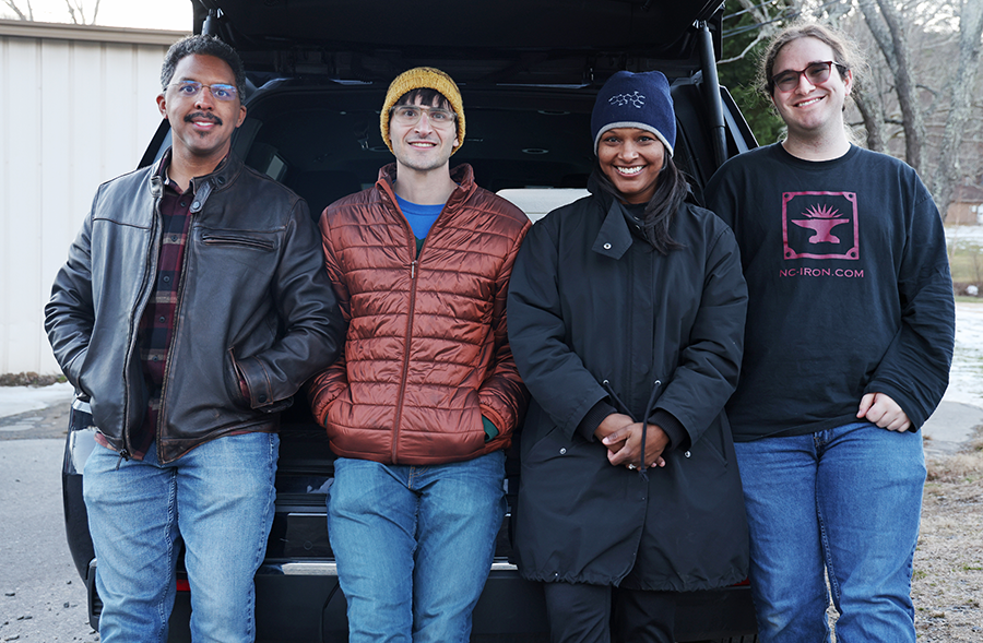 From left: Andrew Jones, PhD, Julian Liber, Erica Washington, PhD, Vesper Fraunfelter
